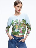 BRIGID EMBROIDERED CROPPED CARGIAN - COUTURE PALACE
