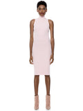 BROOKLYNNE TURTLENECK MIDI DRESS - BLUSH