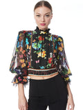 CAMREIGH BLOUSON SLEEVE BLOUSE - ATRIUM FLORAL SM