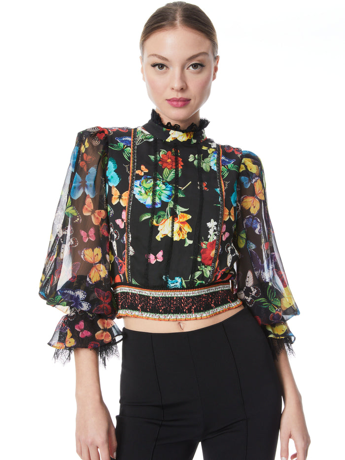 CAMREIGH BLOUSON SLEEVE BLOUSE - ATRIUM FLORAL SM