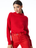 CAPRICE DROP SHOULDER PULLOVER - BRIGHT POPPY