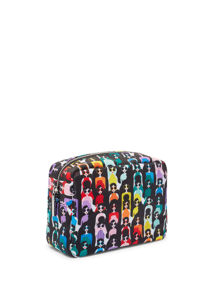 CAROL PRNTD NYLON COSMETIC BAG - STACE SQUAD