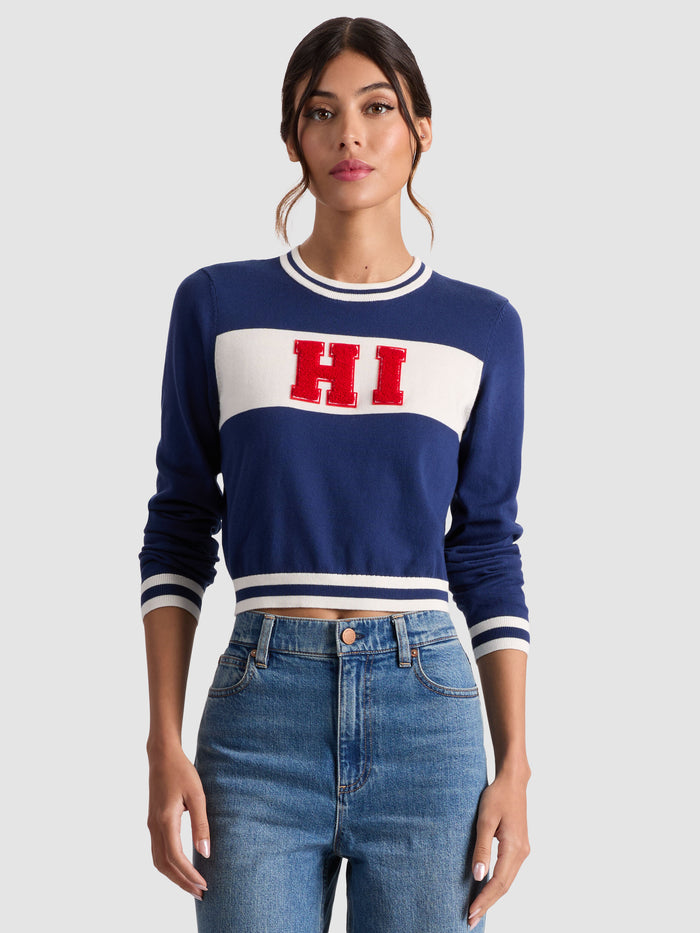 CAROLANN PULLOVER - INDIGO/MULTI