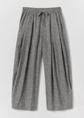 Carys Drawcord Linen Cotton Wide Leg Pants | Soft Charcoal