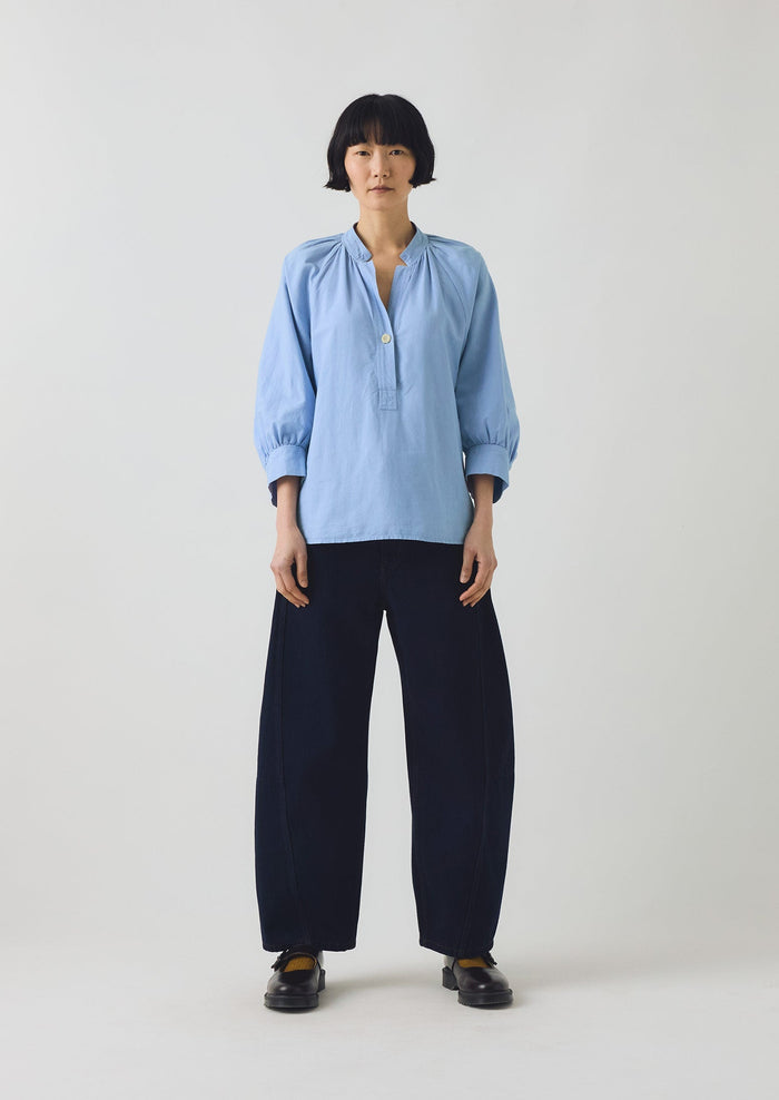 Catrin Cotton Oxford Easy Shirt | Chambray
