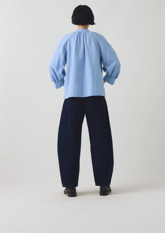 Catrin Cotton Oxford Easy Shirt | Chambray