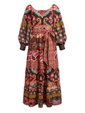 CELEMENTINA TIERED MIDI DRESS - SPELLBOUND MULTI