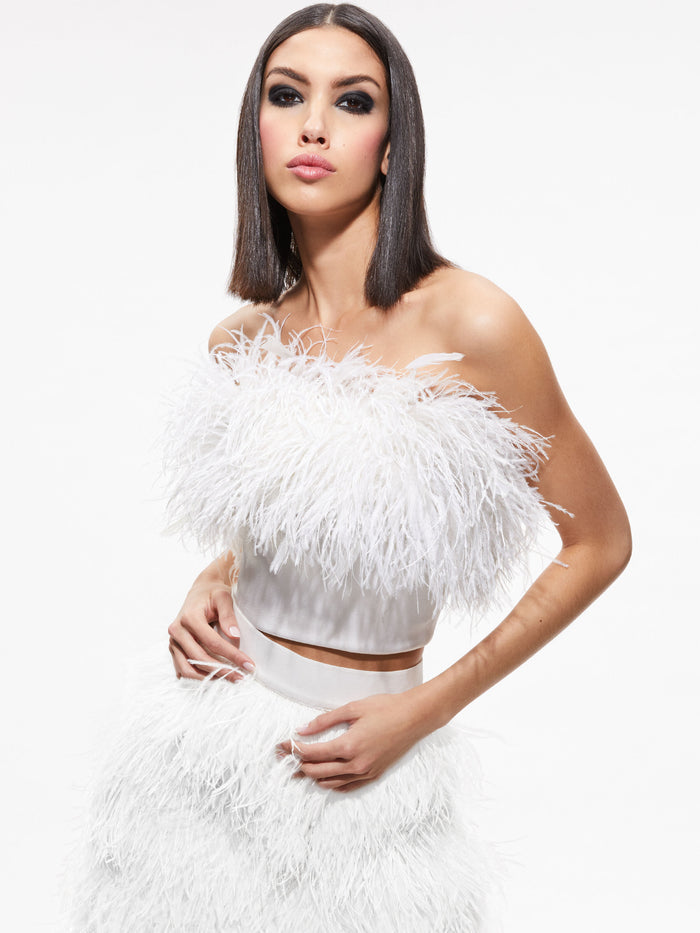 CERESI FEATHER TOP - ECRU