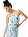 CERESI FLORAL PRINT BANDEAU TOP - COASTAL GARDENS MULTI