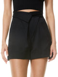 CHAD ASYMMETRICAL SHORT - BLACK