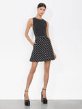 CHARA MINI DRESS - BLACK/OFF WHITE POLKA DOT