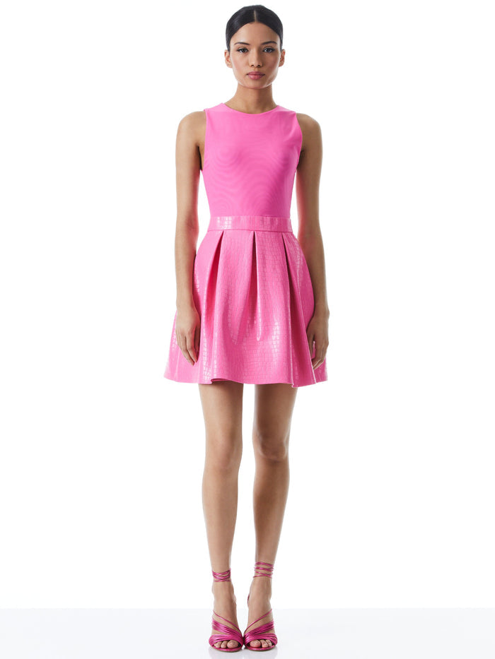 CHARA VEGAN MINI DRESS - FRENCH ROSE
