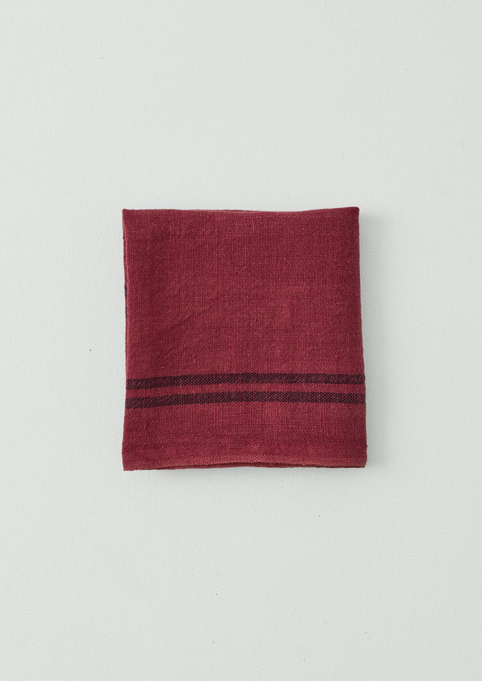 Charvet Linen Tea Towel | Russet Red