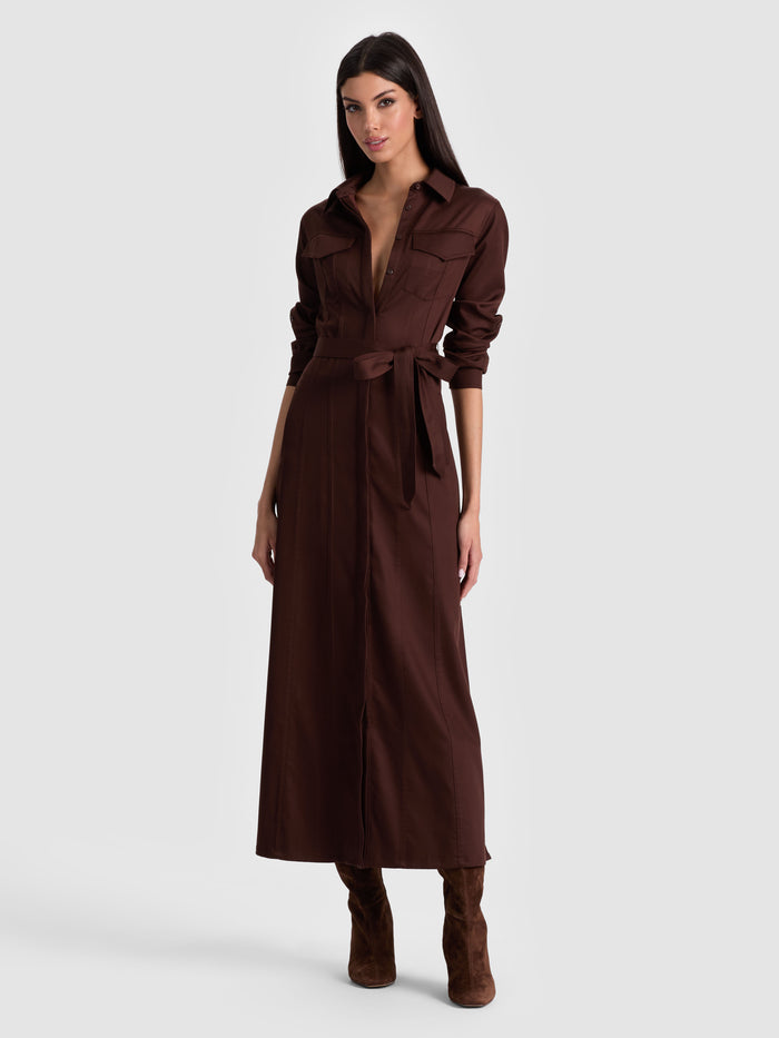 CHASSIDY MAXI DRESS - DARK CHOCOLATE