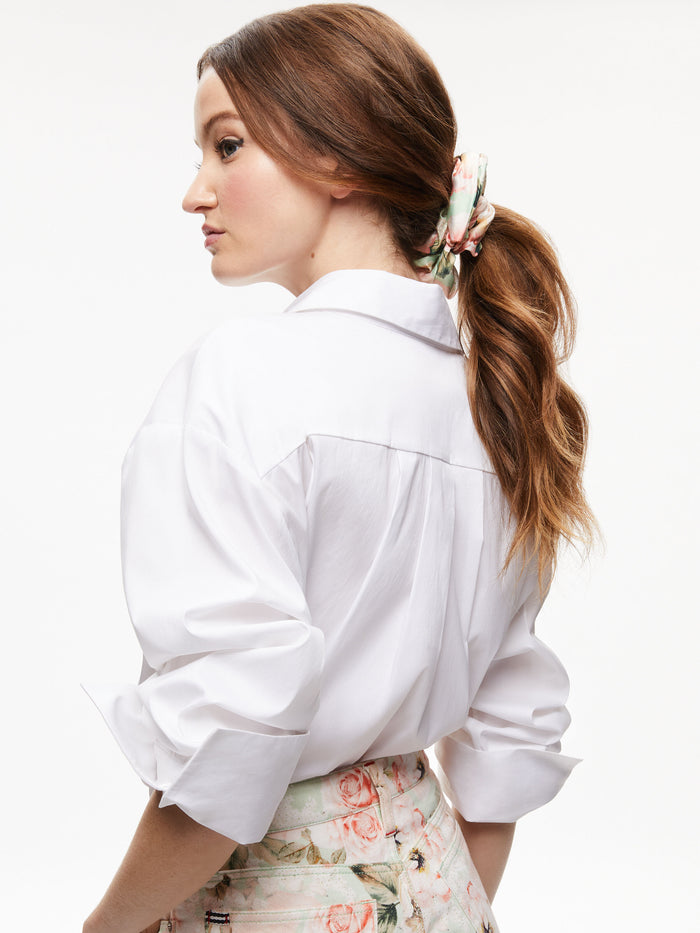 CHER LARGE SCRUNCHIE - MORNINGSIDE FLORAL PISTACHIO