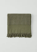 Chickpea Hand Finished Cotton Towel | Olive/Stone