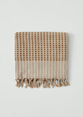 Chickpea Hand Finished Cotton Towel | Stone/Terracotta