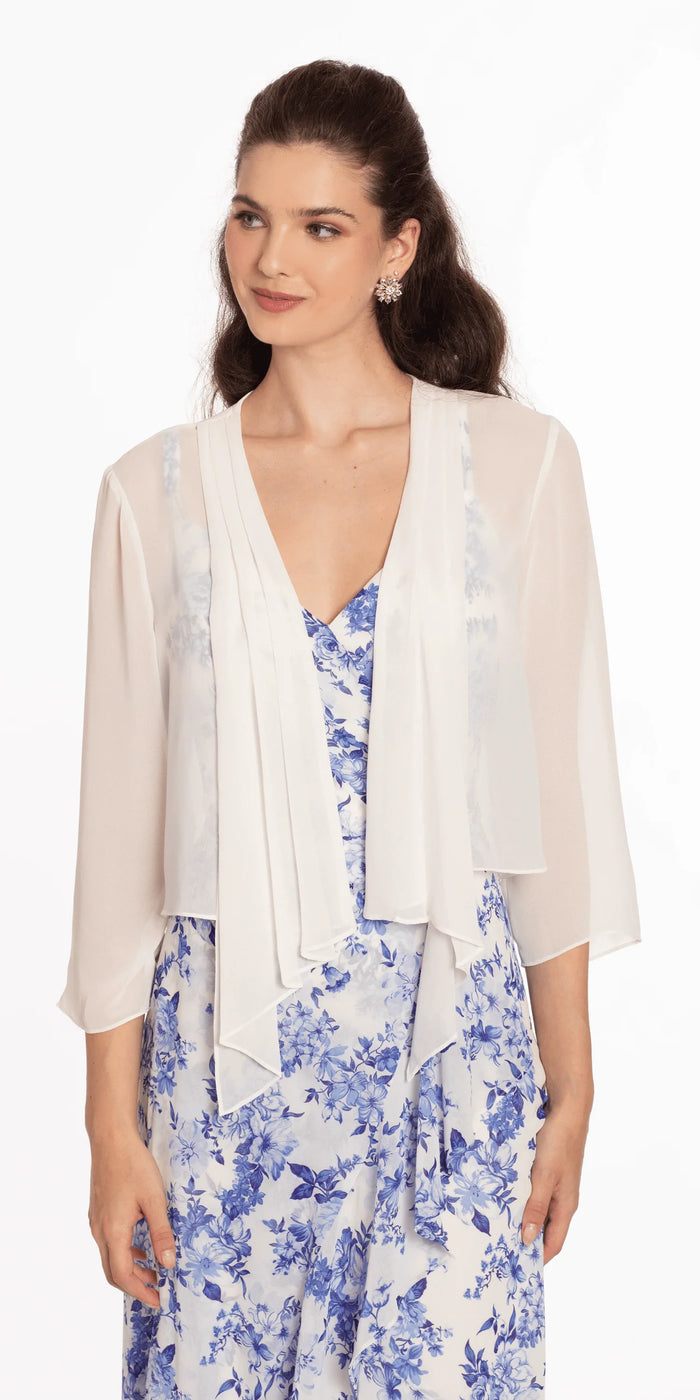 ivory/size/m/missy/Camille La Vie/ Chiffon Drape Front Jacket with Sleeves/front alt