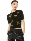 CIARA BEE EMBELLISHED PULLOVER - BLACK/MULTI