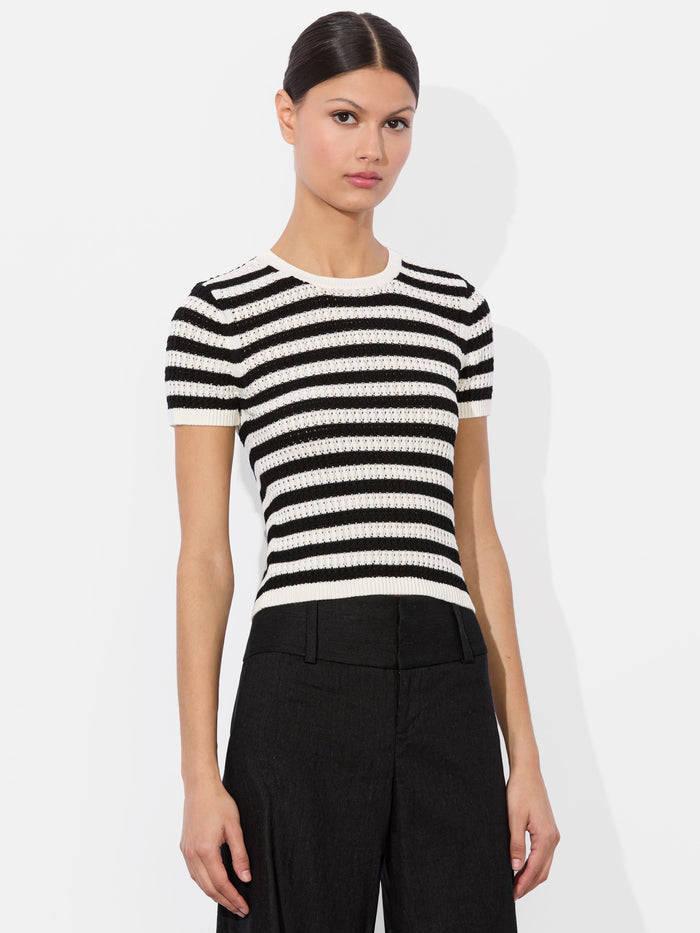 CIARA PULLOVER - SOFT WHITE/BLACK