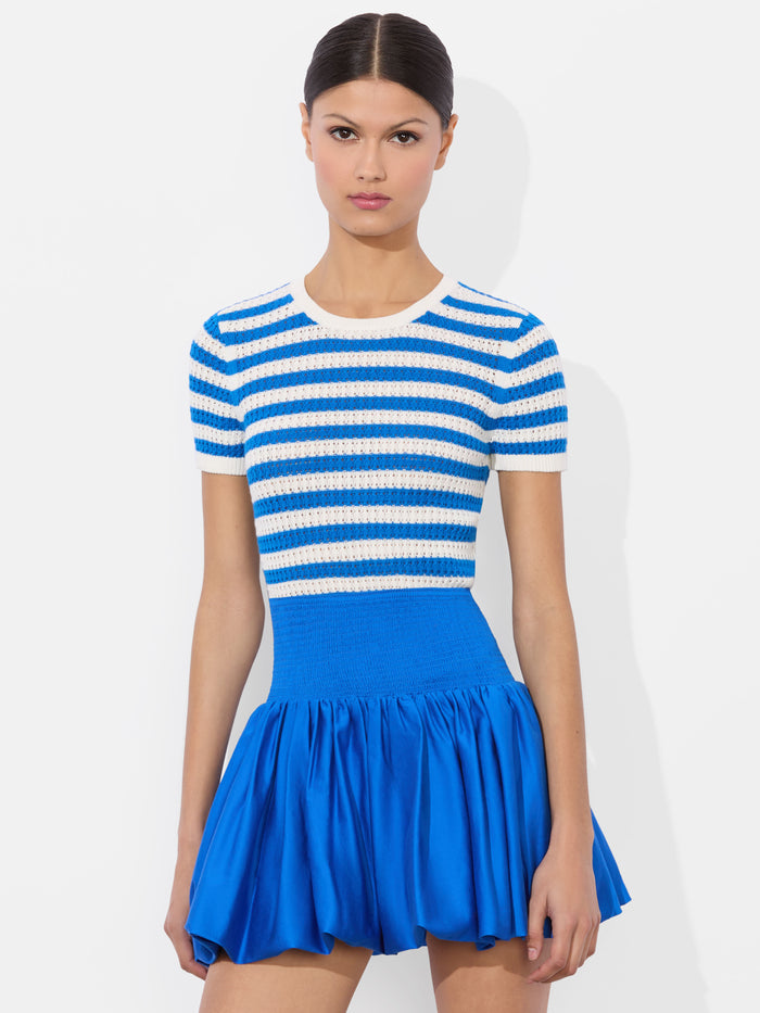 CIARA PULLOVER - SOFT WHITE/TRUE BLUE