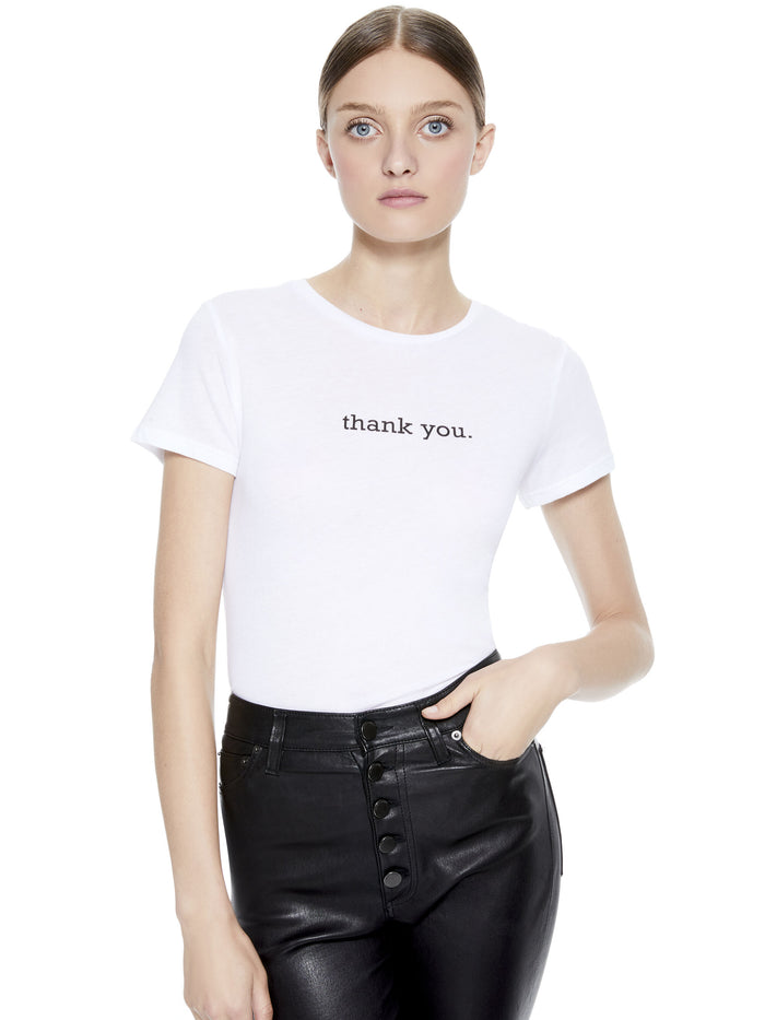CICELY THANK YOU TEE - WHITE