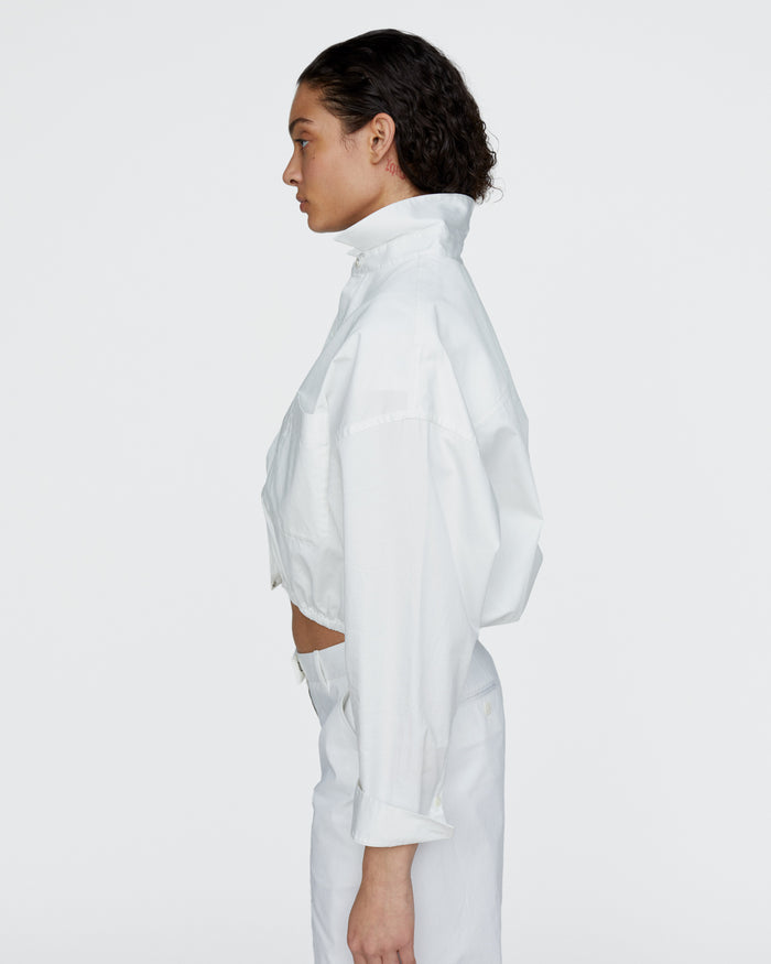 Cinched Waist Shirt - White