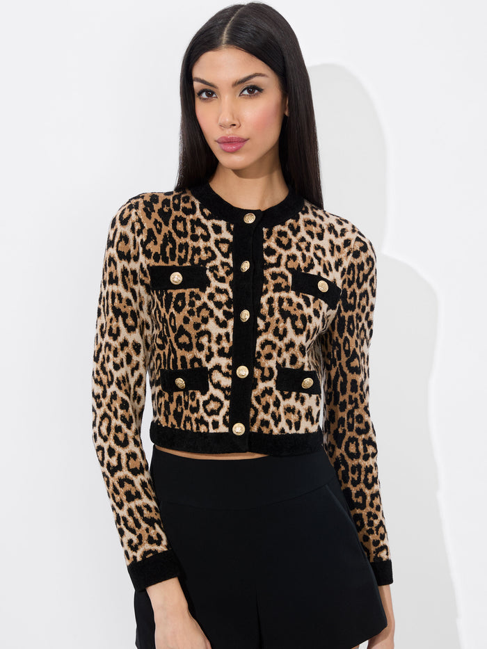 CLAIRA LEOPARD CARDIGAN - CATWALK MULTI