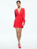 CLARISSA MINI DRESS - BRIGHT RUBY
