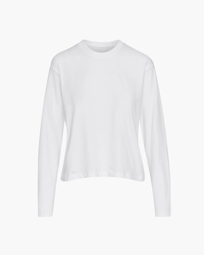 Classic Jersey Long Sleeve Boy Tee - White