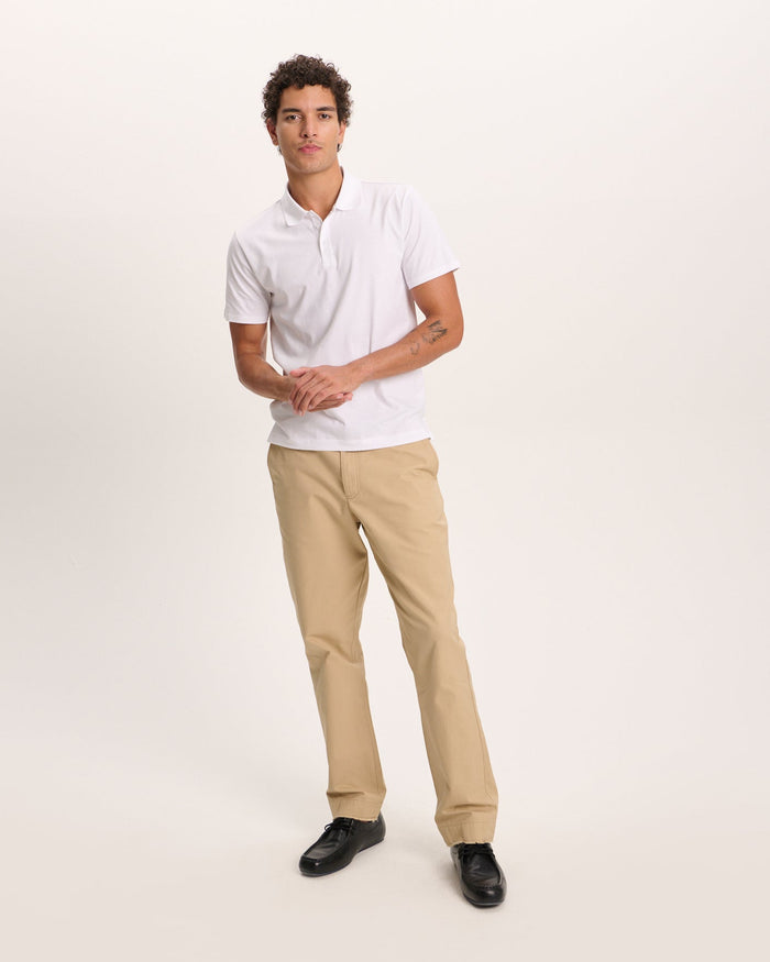 Classic Jersey Polo - White