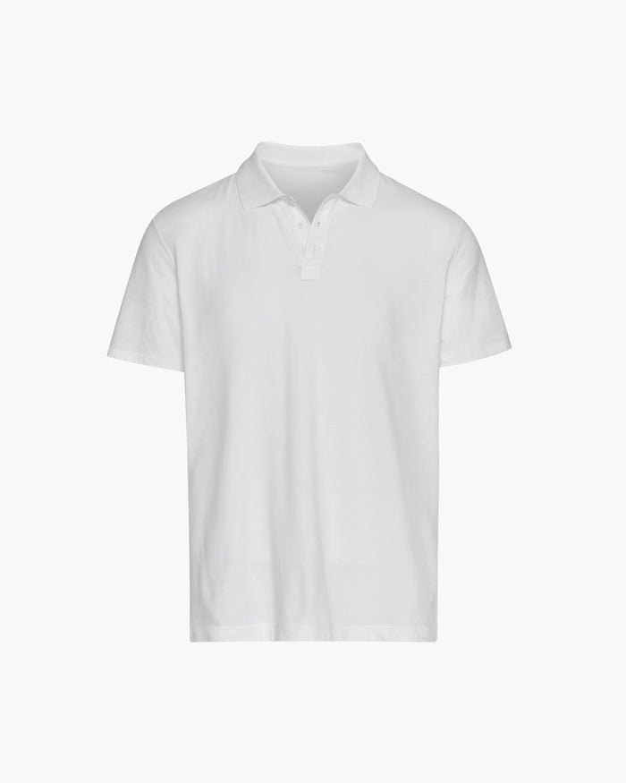 Classic Jersey Polo - White