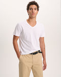 Classic Jersey V-Neck Tee - White
