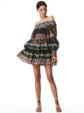 CLEMENTINA TIERED MINI DRESS - PARADISE MULTI