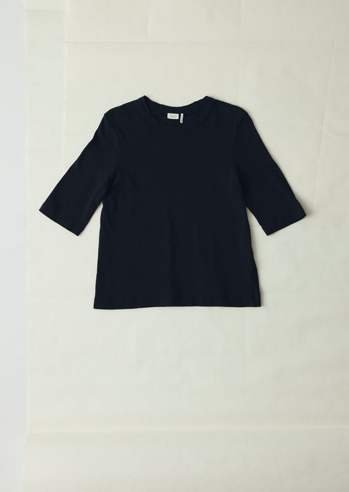 Cleo Garment Dyed Cotton Tee | Carbon Black