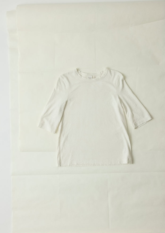 Cleo Garment Dyed Cotton Tee | Chalk