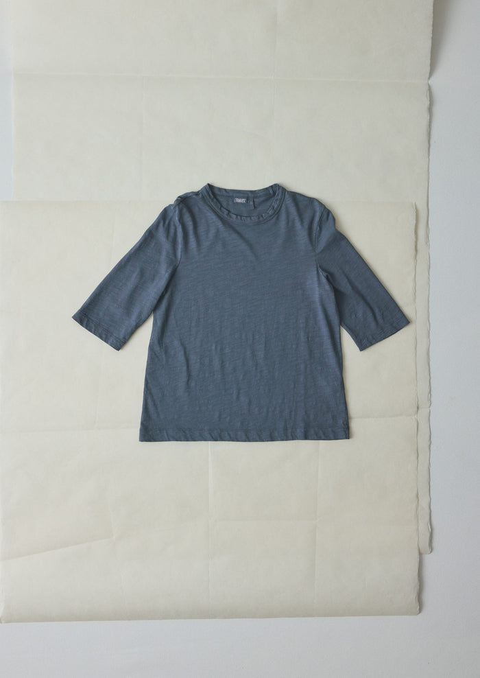 Cleo Garment Dyed Cotton Tee | Mazarine Blue