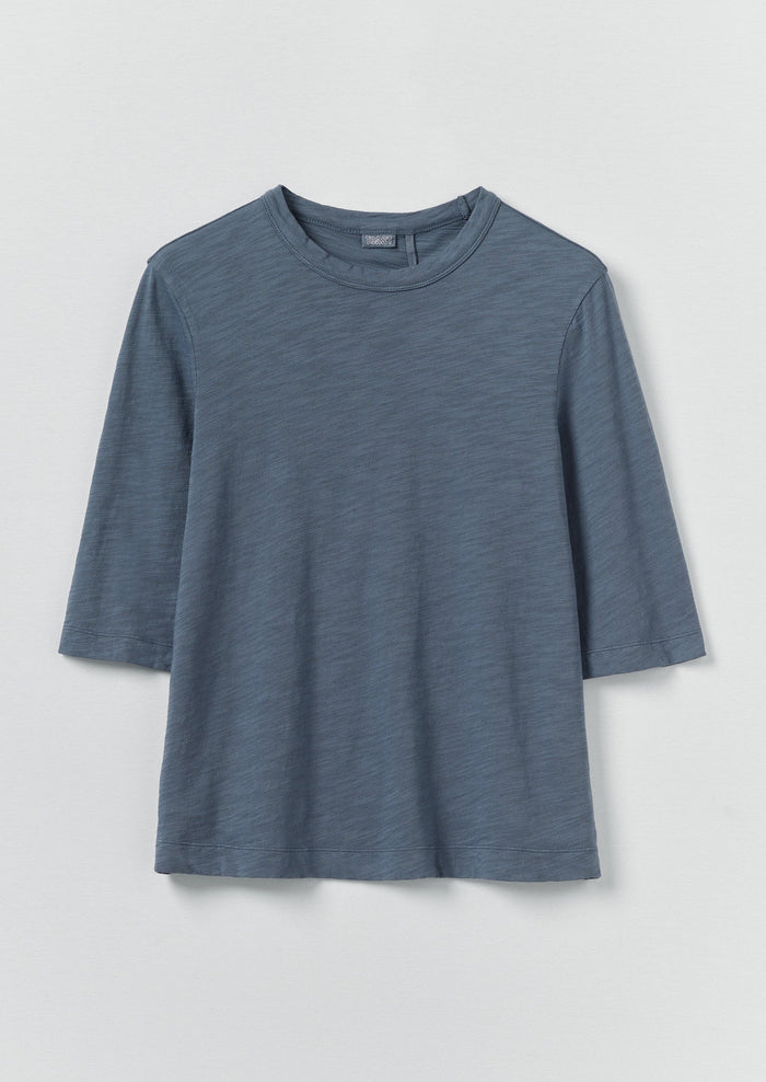Cleo Garment Dyed Cotton Tee | Mazarine Blue