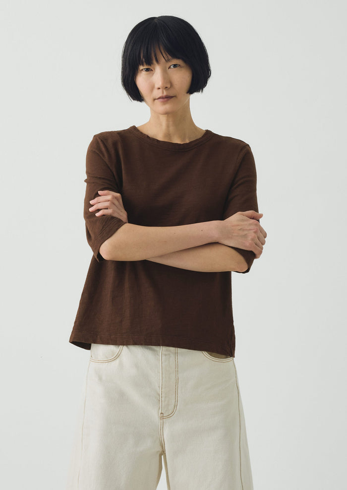Cleo Garment Dyed Cotton Tee | Rich Earth