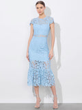 CLOVER OPEN BACK DRESS - MINERAL BLUE