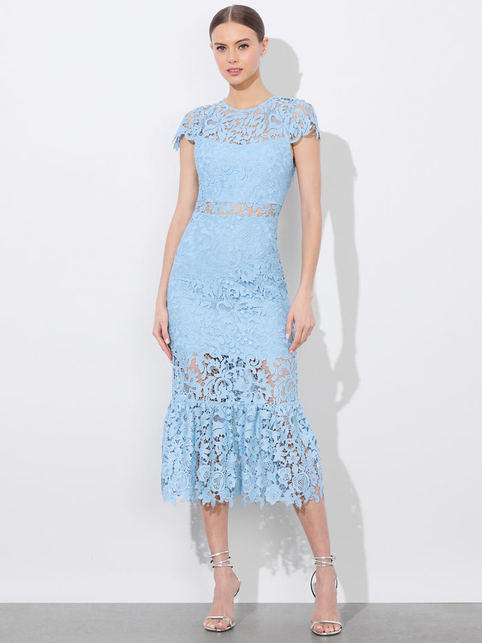 CLOVER OPEN BACK DRESS - MINERAL BLUE
