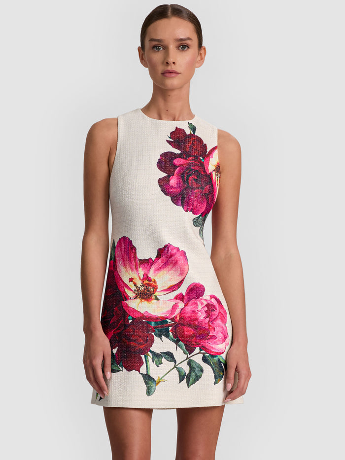 CLYDE MINI DRESS - EMPRESS BLOOM OFF WHITE