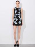 CLYDE MINI DRESS - BLACK MULTI