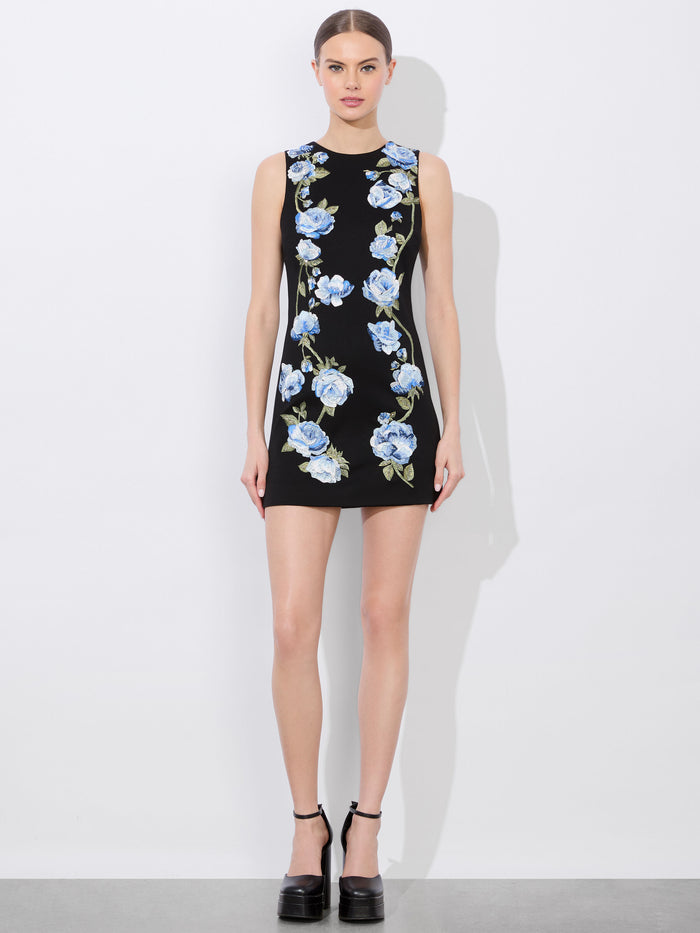 CLYDE MINI DRESS - BLACK MULTI