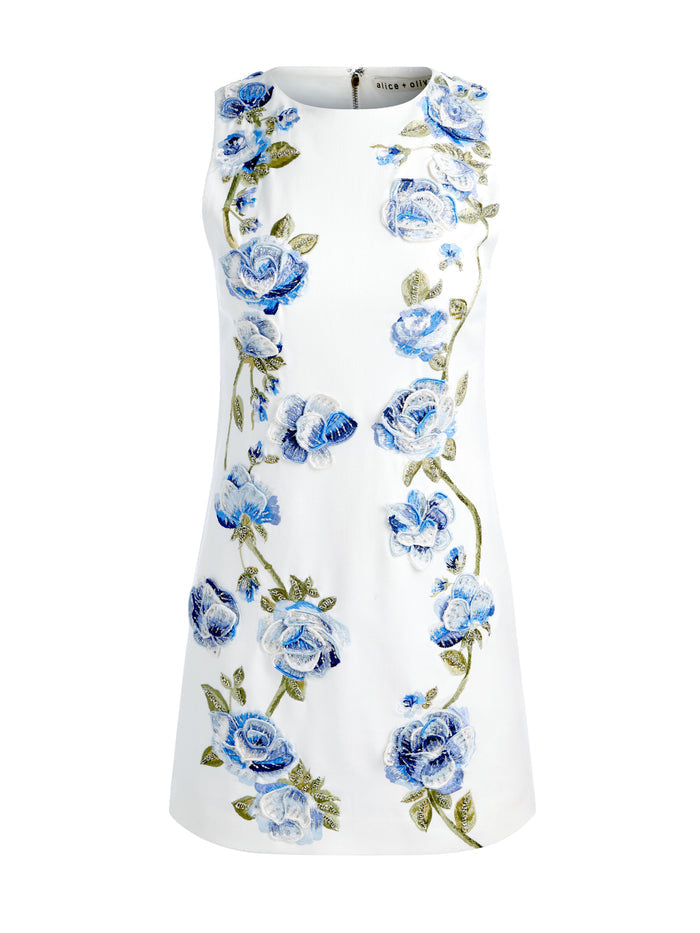 CLYDE MINI DRESS - OFF WHITE MULTI