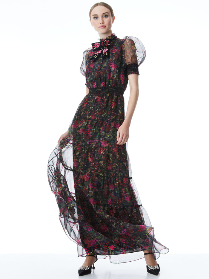COLETTA FLORAL BUTTON FRONT MAXI DRESS - FIRST DATE/COMBO