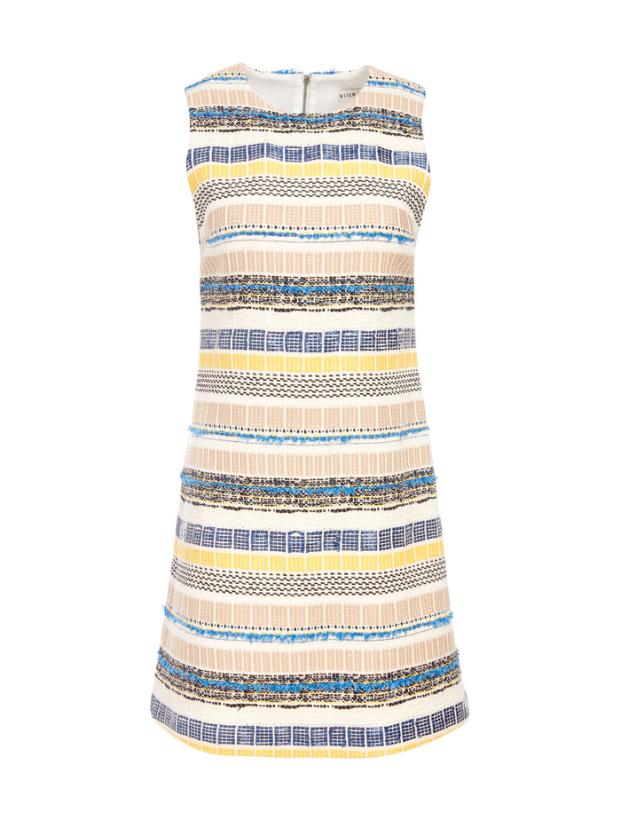 COLEY CREW NECK MINI DRESS - MULTI