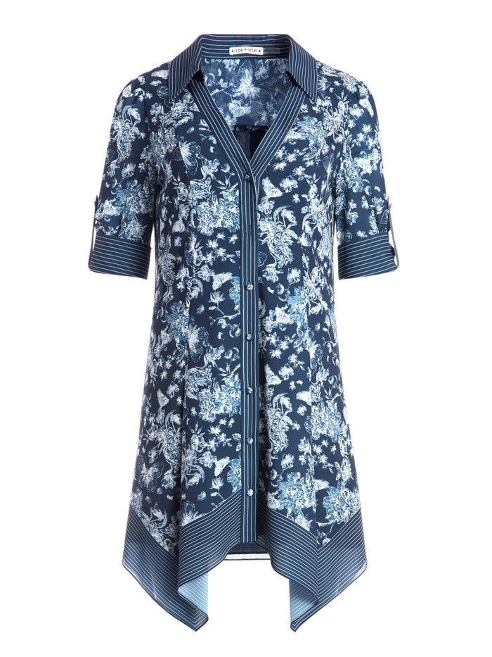 CONNER HANDKERCHIEF MINI DRESS - LOLA FIELDS MULTI