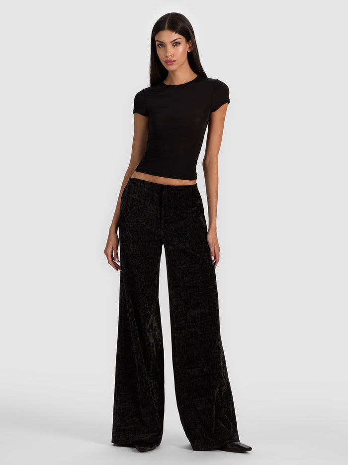 CONOR CLEAN WAIST TROUSER - BLACK
