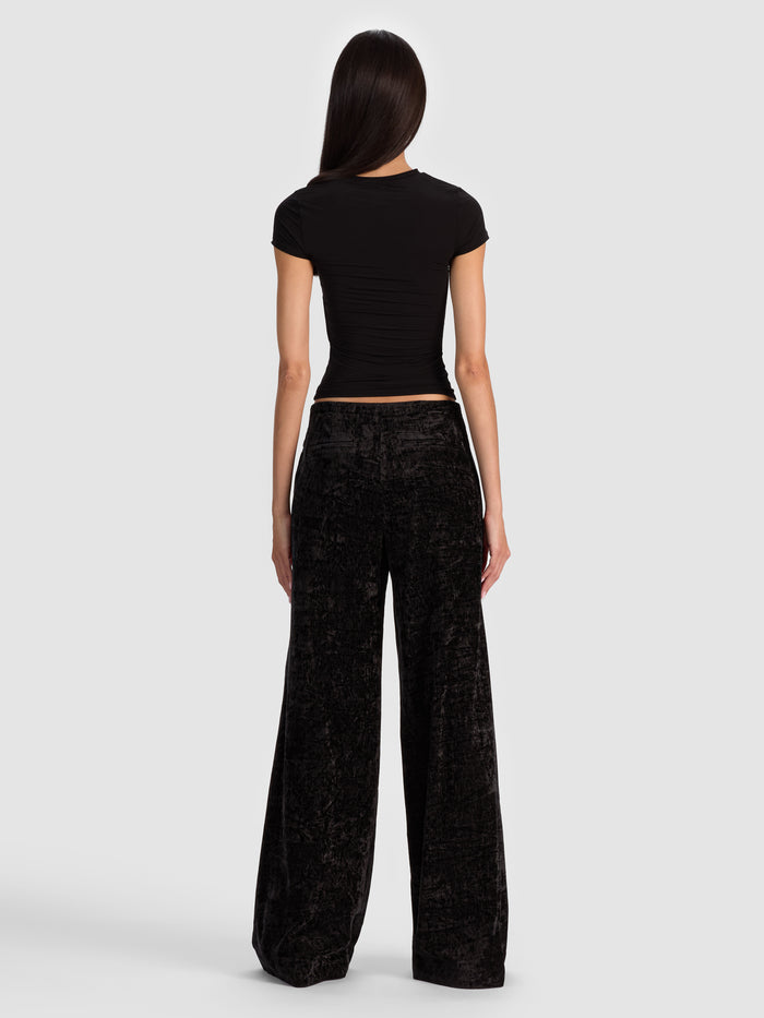 CONOR CLEAN WAIST TROUSER - BLACK